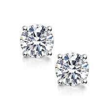 Load image into Gallery viewer, 0.6ct-2ct DF Color Brilliant Round Cut Moissanite Stud Earrings 18K White Gold Plated Moissanite Silver Earrings - Shop &amp; Buy