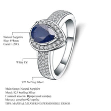 Load image into Gallery viewer, 1.29Ct Oval Natural Blue Sapphire Gemstone Wedding For Women 925 Sterling Silver 585 14K 10K 18K Gold Weddings Ring - Shop &amp; Buy
