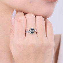 Load image into Gallery viewer, 1.3Ct Oval Cut Natural Moss Agate Gemstone Engagement Rings 925 Sterling Silver Twist Side Stone Ring Gift For Her - Shop &amp; Buy
