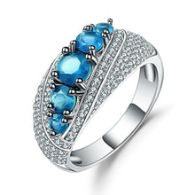 Load image into Gallery viewer, 1.56Ct Natural London Blue Topaz Mona Lisa Ring 925 Sterling Silver Gemstone Rings For Women Fine Jewelry - Shop &amp; Buy
