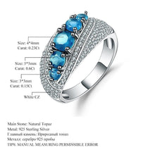 Load image into Gallery viewer, 1.56Ct Natural London Blue Topaz Mona Lisa Ring 925 Sterling Silver Gemstone Rings For Women Fine Jewelry - Shop &amp; Buy

