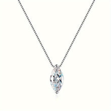 Load image into Gallery viewer, 1 Carat Horse Eye Shape Moissanite Pendant Necklace - Crafted from 925 Sterling Silver with Elegant Design and Sexy Style - Shop &amp; Buy
