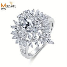 Load image into Gallery viewer, 1 Piece Fine Craft 925 Sterling Silver Main Stone 1 Carat Pear Shaped Alien High Quality Gorgeous Luxury Moissan Ring - Shop &amp; Buy
