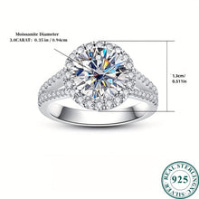 Load image into Gallery viewer, 1 piece of 925 sterling silver, 3 carats of high-quality, gorgeous and luxurious moissanite - Shop &amp; Buy
