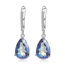 Load image into Gallery viewer, 10.44Ct Natural Rainbow Mystic Quartz Gemstone Earrings 925 Sterling Silver Drop For Women Fine Jewelry - Shop &amp; Buy
