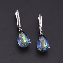 Load image into Gallery viewer, 10.44Ct Natural Rainbow Mystic Quartz Gemstone Earrings 925 Sterling Silver Drop For Women Fine Jewelry - Shop &amp; Buy
