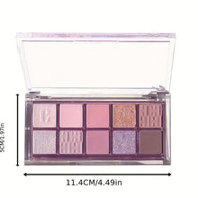 Load image into Gallery viewer, 10-Color High Pigmented Eyeshadow Palette - Dazzling Matte &amp; Glitter Shades for Seamless Natural Look - Shop &amp; Buy
