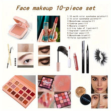 Load image into Gallery viewer, 10pcs Deluxe Makeup Set - Vibrant Eyeshadow, Moisturizing Lipsticks, Lengthening Mascara, Full-Coverage Concealer - Shop &amp; Buy

