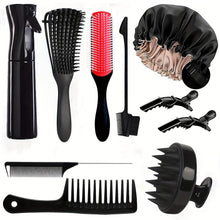 Load image into Gallery viewer, 10pcs/Set Professional Hairdressing Kit, Suitable For Wavy &amp; Textured Hair, Hair Styling Comb Tools - Shop &amp; Buy

