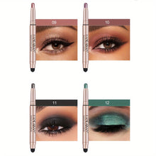 Load image into Gallery viewer, 12-Color Lazy Highlighter Eyeshadow Stick Set - Vibrant Pearly Glitter and Matte Finish, Shimmering Brightening Effect - Shop &amp; Buy
