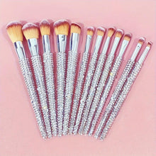 Load image into Gallery viewer, 12-Piece Comprehensive Makeup Brush Set - Dazzling Sparkling Handles, High-Quality Powder and Highlight Brushes - Shop &amp; Buy
