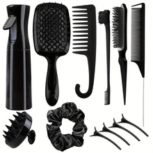 Load image into Gallery viewer, 12-Piece Ultimate Hair Care Toolkit - Curl Boosting, All Hair Types, Unscented - Unisex Design with Detangler Brush - Shop &amp; Buy
