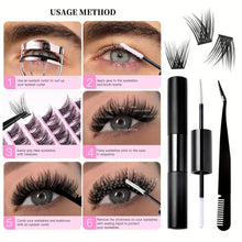 Load image into Gallery viewer, 120 Cluster Luxurious C-Curl False Eyelashes - Ultra-Dense &amp; Natural Volume - Shop &amp; Buy
