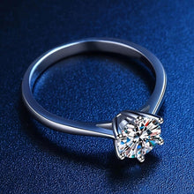 Load image into Gallery viewer, 1/2/3/5ct Moissanite Promise Ring - Dazzling Sparkle in 925 Sterling Silver - Timeless Design for Her - Shop &amp; Buy

