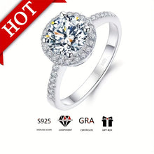 Load image into Gallery viewer, 1/2ct Moissanite Ring 925 Sterling Silver Elegant Engagement Wedding Jewelry High Quality - Shop &amp; Buy
