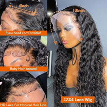 Load image into Gallery viewer, 13x4 13x6 Hd Deep Wave Lace Frontal Wig 40 Inch Water Wave Lace Front wig 4x4 Closure Curly Human Hair Wigs For Women Human Hair - Shop &amp; Buy