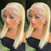 Load image into Gallery viewer, 13x4 Bob Wig 613 Blonde Lace Front Wig Human Hair For Women 13x1 4x4 Hd Lace Closure Wig Remy Brazilian Straight Lace Front Wigs - Shop &amp; Buy
