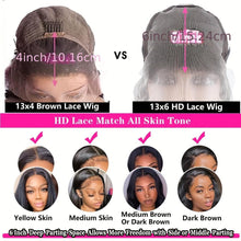 Load image into Gallery viewer, 13x6 HD Transparent Lace Front Human Hair Wig - 180% Density, Pre-Plucked - Shop &amp; Buy

