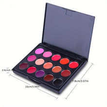 Load image into Gallery viewer, 15-Color Waterproof Lip Art Palette - Smudge-Proof, Long-Lasting Matte &amp; Shiny Shades - Shop &amp; Buy
