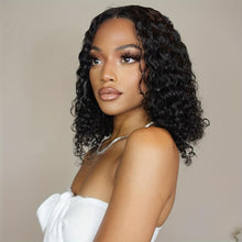 Load image into Gallery viewer, 150% Density Brazilian Human Hair Wig - Deep Wave, Seamless Glueless 4x4 Lace Frontal - Pre-Plucked, Free-Part, Curly Style - Shop &amp; Buy
