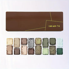 Load image into Gallery viewer, 16-Color Luxurious Eyeshadow Collection - Rich Browns &amp; Lush Greens - Shop &amp; Buy
