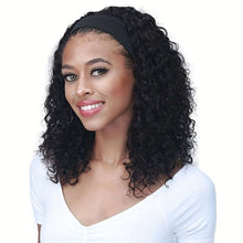 Load image into Gallery viewer, 180% Density Human Hair Wig with Headband - Fluffy Curly Bob Cut, Bangs, Natural Hairline, and Baby Hair - Shop &amp; Buy
