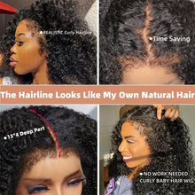 Load image into Gallery viewer, 180% Density Kinky Curly 13x4 Lace Front Wig - Pre-Plucked 4C Natural Look, Transparent Lace, Glueless for All Women - Shop &amp; Buy
