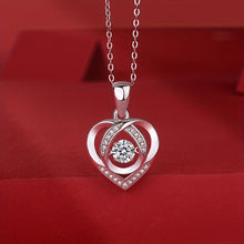 Load image into Gallery viewer, 18K Gold Plated 925 Sterling Silver Hypoallergenic Heart Shaped Moissanite Inlaid Necklace - Shop &amp; Buy
