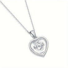 Load image into Gallery viewer, 18K Gold Plated 925 Sterling Silver Hypoallergenic Heart Shaped Moissanite Inlaid Necklace - Shop &amp; Buy
