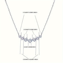 Load image into Gallery viewer, 1pc 925 Sterling Silver Total 2.8 Carat Moissanite Seven-Stone Pendant Necklace Elegant Style - Shop &amp; Buy
