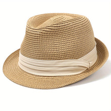 Load image into Gallery viewer, 1pc Compact Straw Sun Hat - Compact Short Brim, Conveniently Foldable for Travel - Shop &amp; Buy
