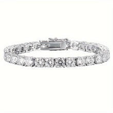 Load image into Gallery viewer, 1Pc Dazzling Iced Out Moissanite Tennis Bracelet - Premium 925 Sterling Silver with Secure Clasp - Shop &amp; Buy
