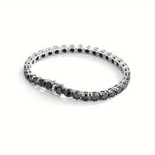 Load image into Gallery viewer, 1Pc Dazzling Iced Out Moissanite Tennis Bracelet - Premium 925 Sterling Silver with Secure Clasp - Shop &amp; Buy
