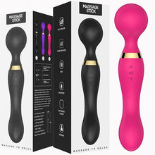 Load image into Gallery viewer, 1pc Double Headed Vibrator Charging Silicone Vibration Massage Tool, Multi Frequency Body Massager - Shop &amp; Buy
