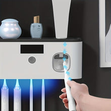 Load image into Gallery viewer, 1pc Intelligent UV Toothbrush Sanitizer Holder - Advanced Automatic Toothpaste Dispenser - Shop &amp; Buy
