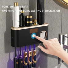 Load image into Gallery viewer, 1pc Intelligent UV Toothbrush Sanitizer Holder, With Squeezing Toothpaste Device, Wall Mounted UV Toothbrush Sanitizer Holder - Shop &amp; Buy
