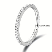 Load image into Gallery viewer, 1pc Radiant 925 Sterling Silver Ring - Pave Set Shining Zirconia for Men &amp; Women - Shop &amp; Buy
