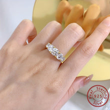 Load image into Gallery viewer, 1pc Radiant Moissanite Promise Ring - 925 Sterling Silver with 14k Gold Plated Finish - Shop &amp; Buy
