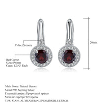 Load image into Gallery viewer, 2.10Ct Natural Red Garnet Gemstone Earrings 925 Sterling Silver Halo Illusion Stud Earrings for Women Fine Jewelry - Shop &amp; Buy
