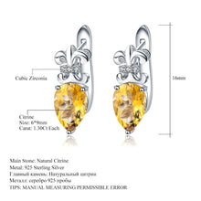 Load image into Gallery viewer, 2.60Ct Natural Citrine Gemstone Earrings 925 Sterling Silver Vintage Stud Earrings for Women Wedding Fine Jewelry - Shop &amp; Buy
