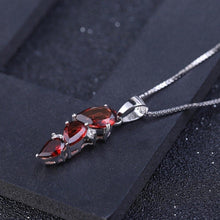 Load image into Gallery viewer, 2.94Ct Natural Garnet Gemstone Pendant Necklace 925 Sterling Silver Birthstone Wedding Fine Jewelry for Women - Shop &amp; Buy