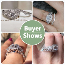 Load image into Gallery viewer, 2 Pcs Engagement Wedding Ring Set For Women 925 Sterling Silver 2.4Ct Round Pear White Cz Size 3-13 - Shop &amp; Buy
