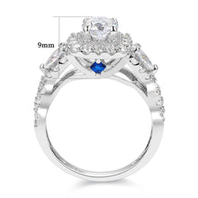 Load image into Gallery viewer, 2 Pcs Engagement Wedding Ring Set For Women 925 Sterling Silver 2.4Ct Round Pear White Cz Size 3-13 - Shop &amp; Buy
