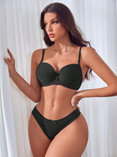 Load image into Gallery viewer, 2 Sets Seamless Bow Bra &amp; Panty Lingerie Set - Luxurious Solid Color, Ultra-Soft, Comfortable Womens Underwear - Shop &amp; Buy
