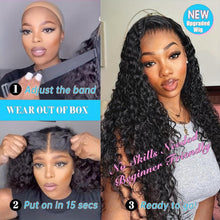 Load image into Gallery viewer, 200% Density Water Wave Human Hair Wig - Ready to Wear, Tangle-Free, Pre-Plucked with Baby Hair - Shop &amp; Buy
