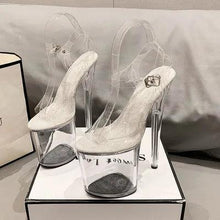 Load image into Gallery viewer, 20CM PVC Anti-skid Pole Dance Pumps Women&#39;s Thin Heel Sexy Transparent Crystal Shoes - Shop &amp; Buy
