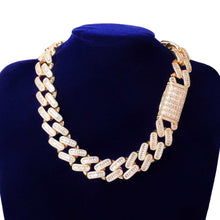 Load image into Gallery viewer, 20mm Baguette Zirconia Miami Cuban Chain Men&#39;s Hip Hop Necklace Link Bling AAA Zircon Copper Fashion Rock Jewelry - Shop &amp; Buy