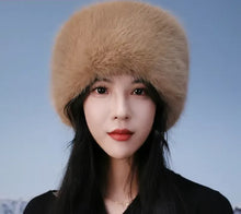 Load image into Gallery viewer, Winter Faux Fur Bucket Hat Women Elegant Russian Hat Fluffy Warm Panama Plush Cap
