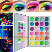 Load image into Gallery viewer, 24-Color High-Pigment Eyeshadow Palette - UV Glow &amp; Luminous Glitter - Perfect for Party, Nightclub &amp; Stage Makeup - Shop &amp; Buy
