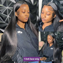 Load image into Gallery viewer, 250% Brazilian Bone Straight Human Hair Lace Frontal Wig 13x6 Lace Wigs For Women Pre Plucked With Baby Hair 13x6 Lace Front Wig - Shop &amp; Buy
